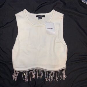 Forever 21 White Knit Top